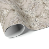 Art Deco Glamoureuze  Mode Grijze beige thuis Cadeaupapier (Rol Hoek)