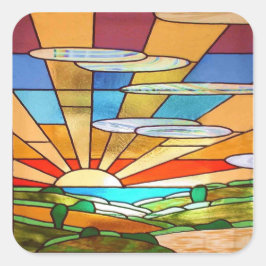 Art Deco Glas in lood 1 Sticker