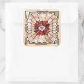 Art Deco Glas in lood 2 Sticker (Tas)