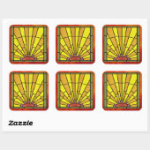 Art Deco Glas in lood 3 Sticker (Vel)