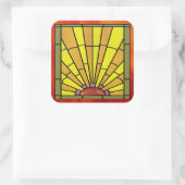 Art Deco Glas in lood 3 Sticker (Tas)