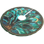 Art Deco Glas in lood Groen Turquoise Goud Kerstboom Rok (Gekanteld)