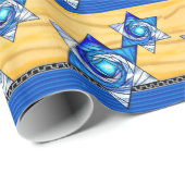 Art Deco Glas in lood Magen David Cadeaupapier (Rol Hoek)