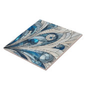 Art Deco Glas in lood Mozaïek Ornament Tegeltje (Zijkant)