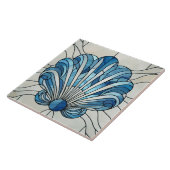 Art Deco Glas in lood Mozaïek Schelp Tegeltje (Zijkant)