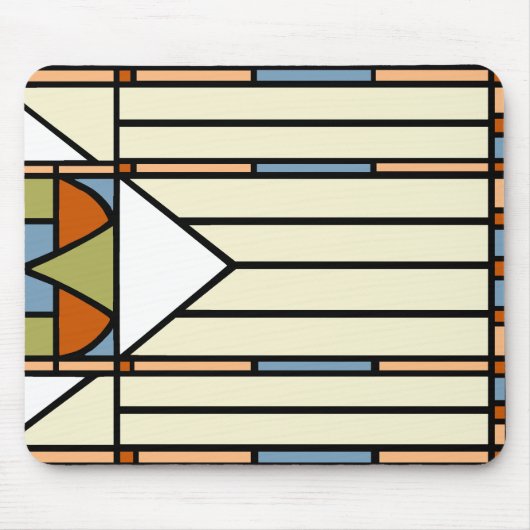Art Deco-Glas in lood Muismat (Voorkant)