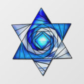 Art Deco Glas in lood Star van David Raamsticker (Vel)