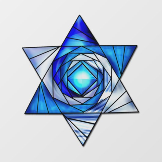 Art Deco Glas in lood Star van David Raamsticker (Vel)