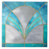 Art Deco-Glas in lood Tegeltje (Voorkant)