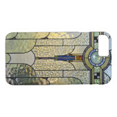 Art Deco Glas in lood Venster iPhone 8 hoesje (Achterkant (Horizontaal))