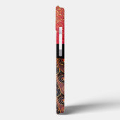 Art deco glitter look perzik groen zwart Case-Mate iPhone case (Achterkant / Links)