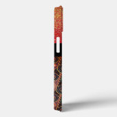 Art deco glitter look perzik groen zwart Case-Mate iPhone case (Achterkant / Rechts)