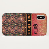 Art deco glitter look roze goud groen zwart Case-Mate iPhone case (Achterkant (horizontaal))