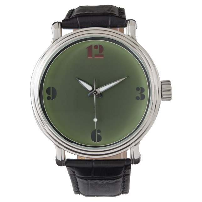 Art Deco Glow Mannen Watch Horloge (Voorkant)