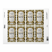 Art Deco Gold 2 stijlvolle wijnflesetiketten Etiket (Full Sheet)