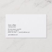 Art Deco Gold and Black Geometric Border" Visitekaartje (Achterkant)