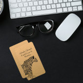 Art Deco Gold and Black Jaguar Business Card Visitekaartje