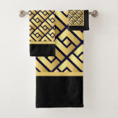 Art Deco Gold Bad Handdoek (Insitu)