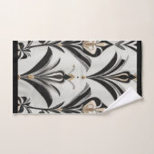 Art Deco Gold, Black and Ivory  Bad Handdoek (Handdoek)