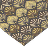 Art Deco Gold Black Fan Pattern Lange Tafelloper (Hoek)