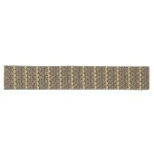 Art Deco Gold Black Fan Pattern Lange Tafelloper (Horizontaal)