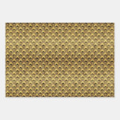 Art Deco Gold Black Geometric Luxury Patroon Inpakpapier Vel (Voorkant 2)