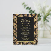 Art Deco Gold Black - Great Gatsby Wedding Menu (Staand voorkant)