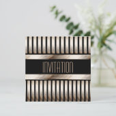 Art Deco Gold Black Sepia Kaart (Staand voorkant)