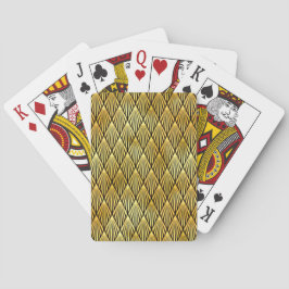 Art Deco Gold & Black Sunburst Pattern Pokerkaarten