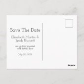  Art Deco Gold & Brown Bewaar de datum Briefkaart (Achterkant)