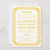 Art Deco Gold bruiloft uitnodigingen (Voorkant)