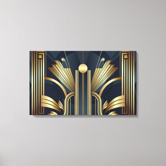 Art Deco Gold Canvas Afdruk (Voorkant)
