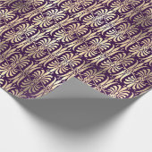 Art Deco Gold Champaigne Paars Violet Amethyst Cadeaupapier (Hoek)