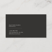 Art Deco Gold Chevron Zwart-wit Visitekaartje (Achterkant)