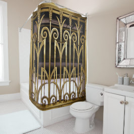 Art Deco Gold Douchegordijn