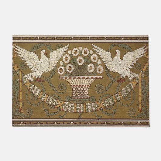 Art Deco Gold Doves van Walter Crane Deurmat (Voorkant)