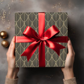 Art Deco Gold Elegant Scallop Patroon Cadeaupapier