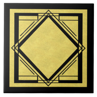Art Deco Gold en Black design 2 Tegeltje