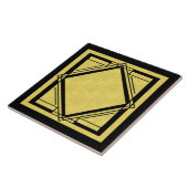 Art Deco Gold en Black design 2 Tegeltje (Zijkant)