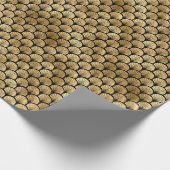 Art Deco Gold en Black Fan Pattern Cadeaupapier (Hoek)