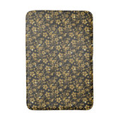Art Deco Gold en Black Floral Bath Mat (Voorkant Verticaal)