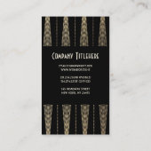 Art Deco Gold en Black Gatsby  Chic Visitekaartje (Achterkant)