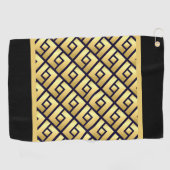 Art Deco Gold en Black Golfhanddoek (Horizontaal)