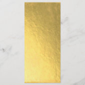 Art Deco Gold en Black Peacock Bruiloft menukaart (Achterkant)