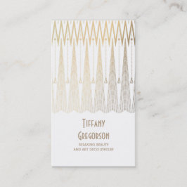 Art Deco Gold en White Gatsby  Chic Visitekaartje