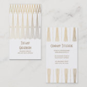 Art Deco Gold en White Gatsby  Chic Visitekaartje (Voorkant / Achterkant)