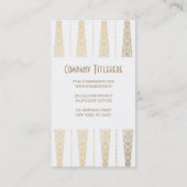 Art Deco Gold en White Gatsby  Chic Visitekaartje (Achterkant)