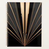 Art Deco Gold Fan Geometric Elegance Planner (Voorkant)