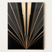 Art Deco Gold Fan Geometric Elegance Planner (Achterkant)
