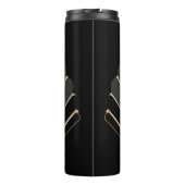 Art Deco Gold Fan Geometric Elegance Thermosbeker (Achterkant)